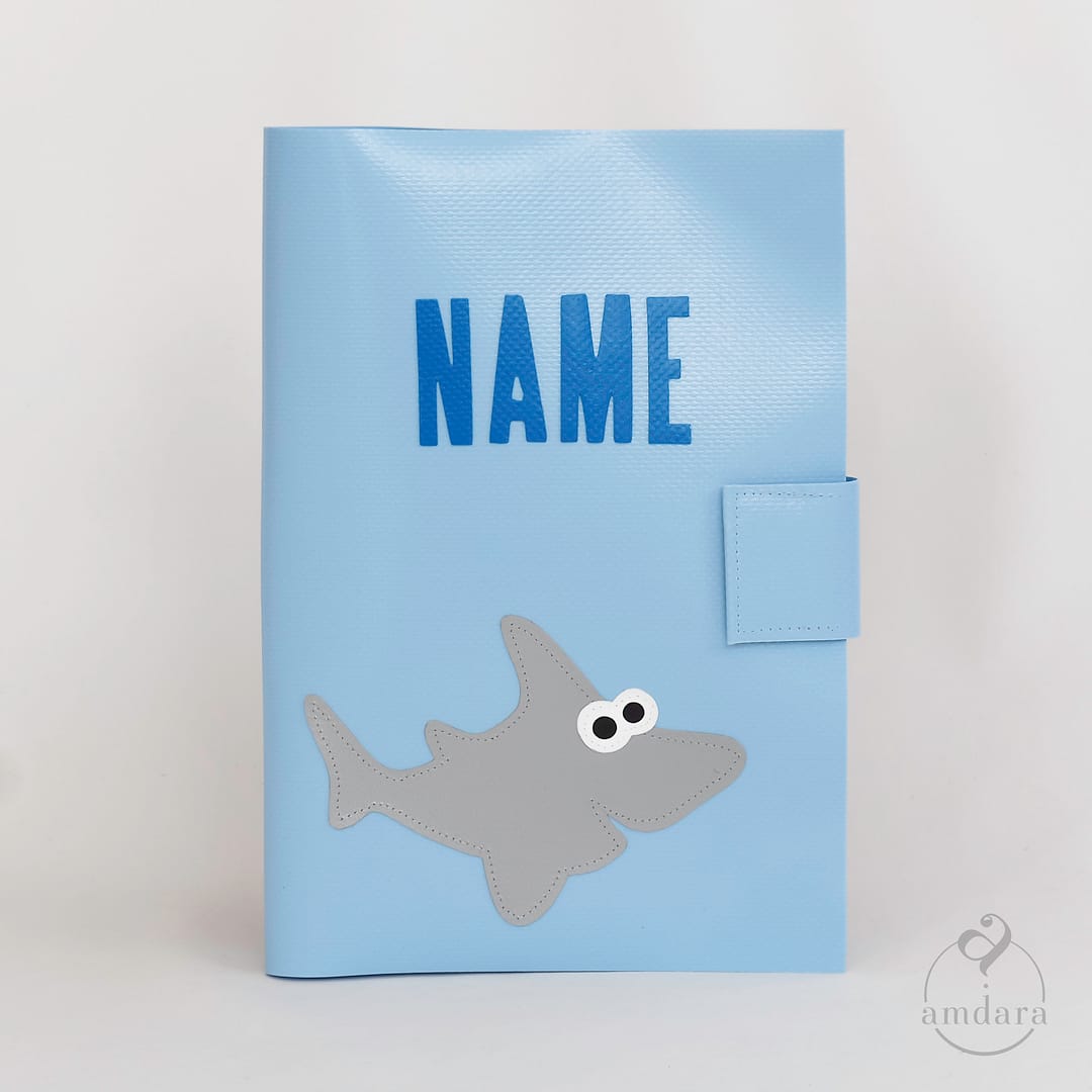 Gesundheitshefthülle / Hülle fürs Gesundheitsheft aus Blache Haifisch