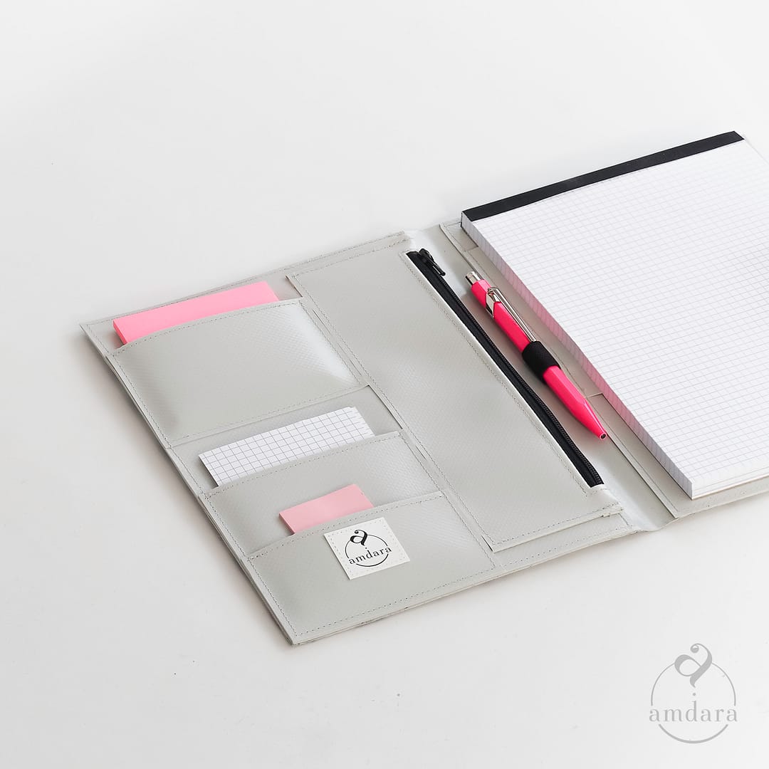 Schreibmappe, Arbeitsmappe, Notizblock A5 aus Blache