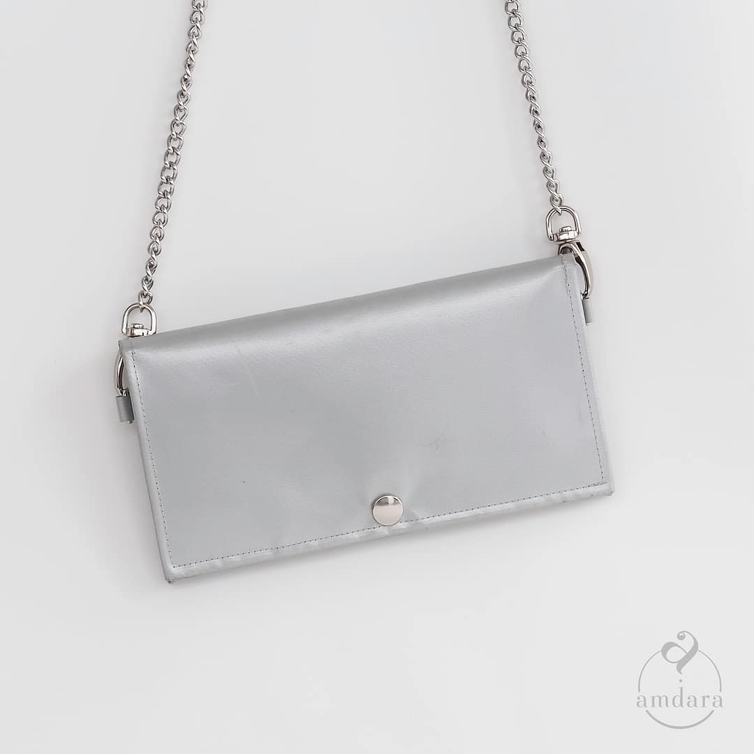 Taschenkette silber Taschenbändel aus Metall amdara