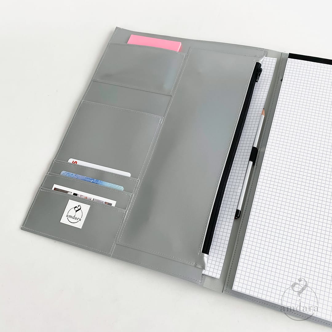 Schreibmappe, Malmappe, Arbeitsmappe, Notizblock A5 aus Blache