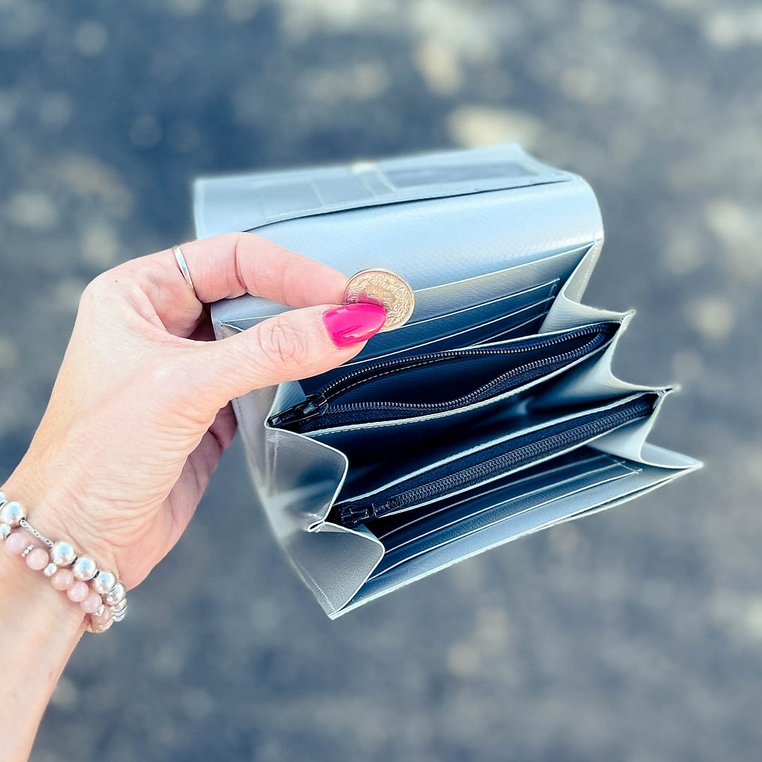 Portemonnaie, mittelgrosses Portmonee aus Blache