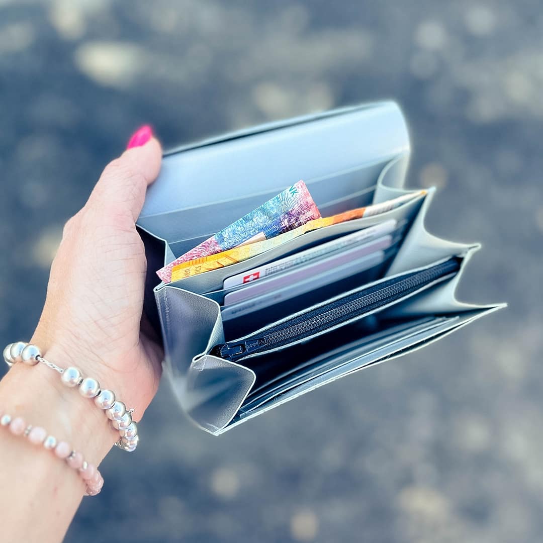 Portemonnaie, mittelgrosses Portmonee aus Blache