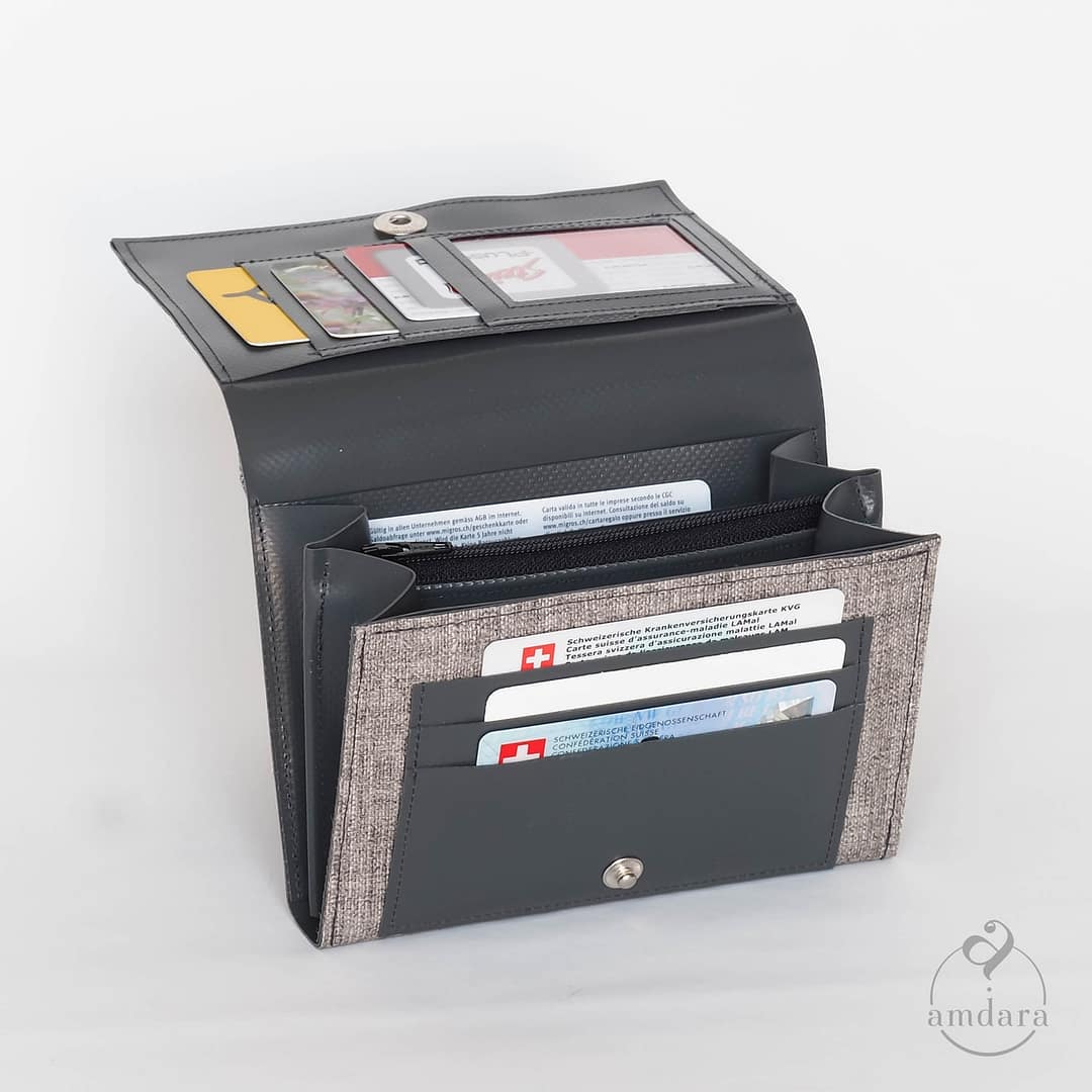 Portemonnaie, mittelgrosses Portmonee aus Blache