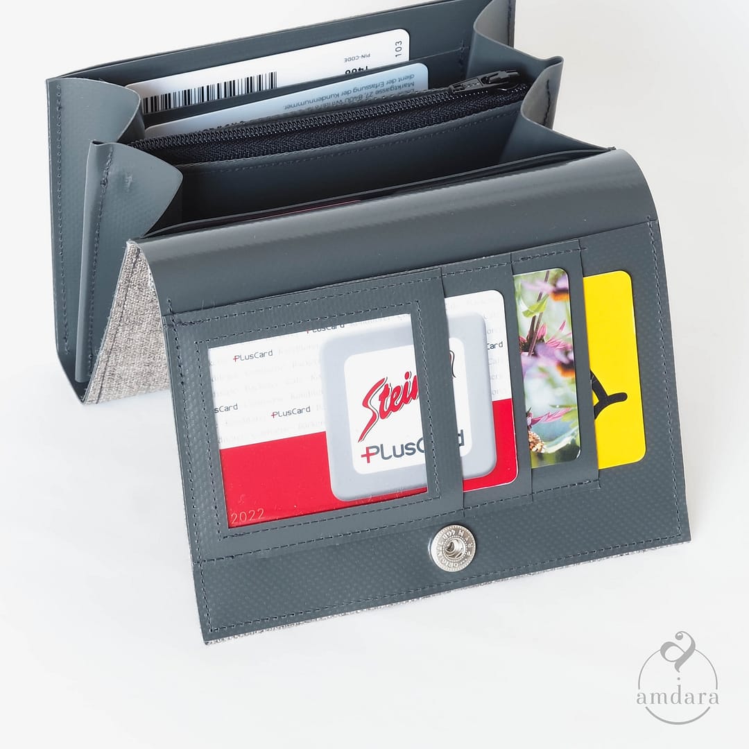 Portemonnaie, mittelgrosses Portmonee aus Blache