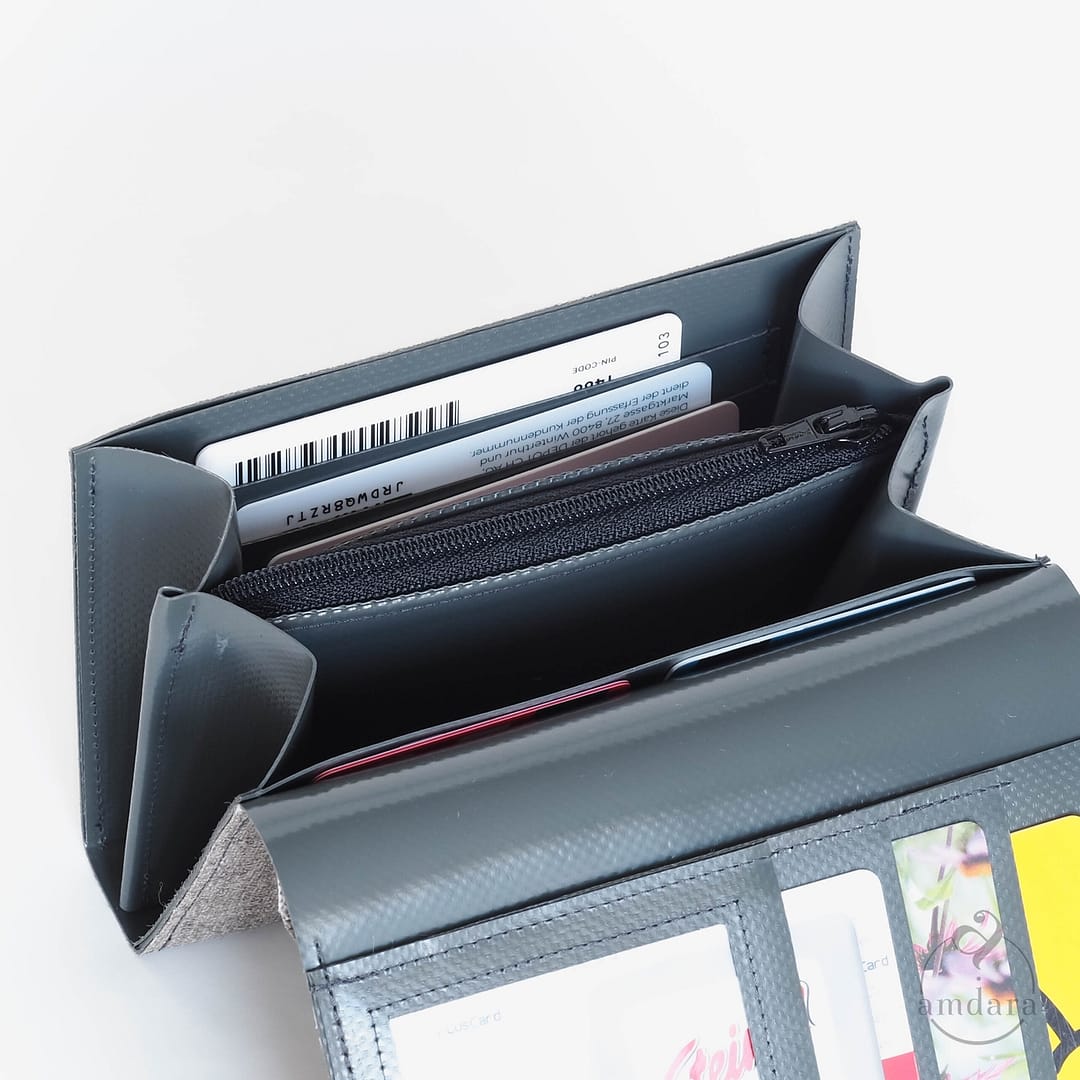 Portemonnaie, mittelgrosses Portmonee aus Blache