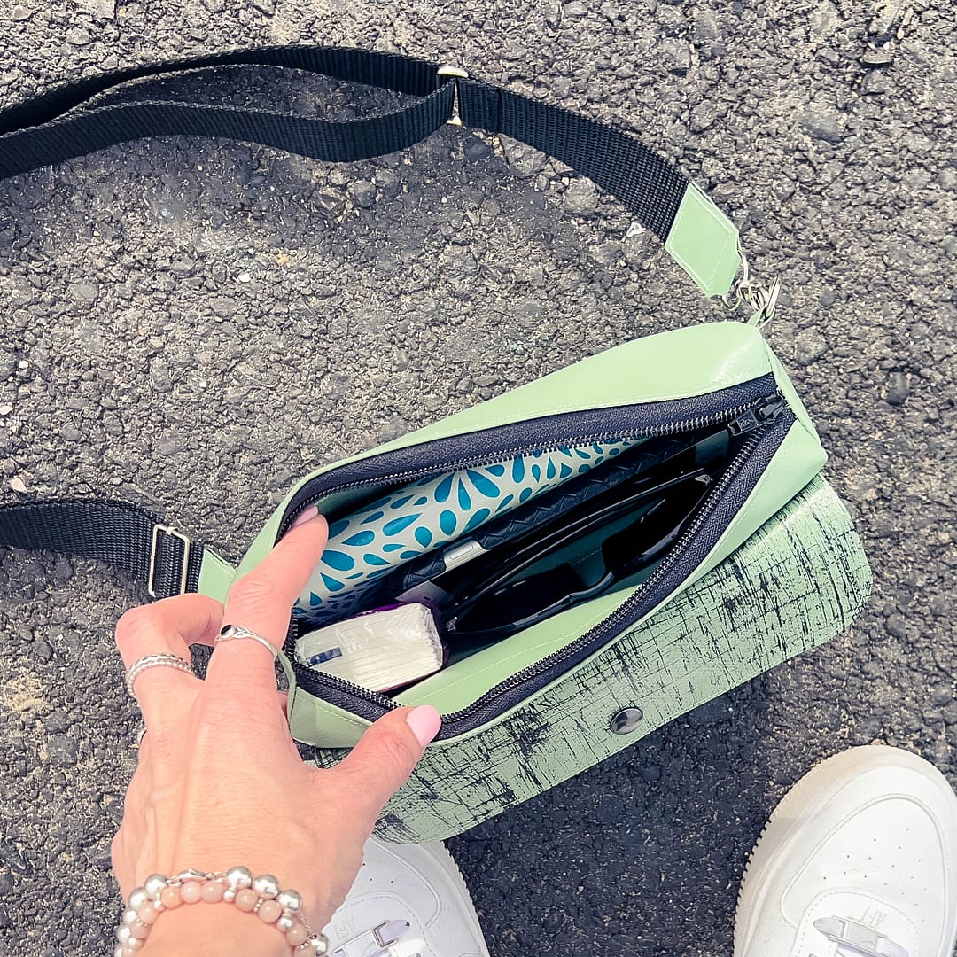 Bauchtasche, Crossbody Bag, Umhängetasche, Gürteltasche aus Blache