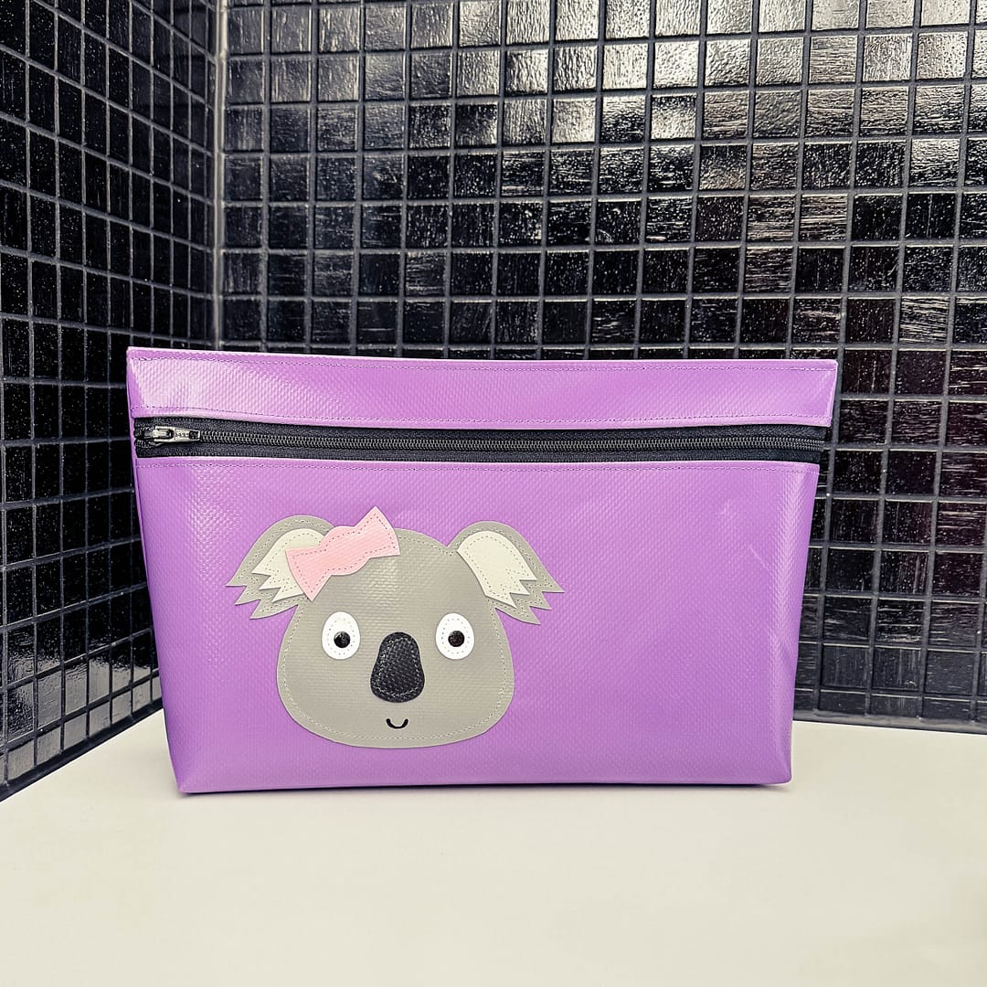 Necessaire, Kindernecessaire, Kulturbeutel, Kosmetiktasche, Krimskramstasche, Windeltasche, Wetbag, auswaschbar, aus Blache
