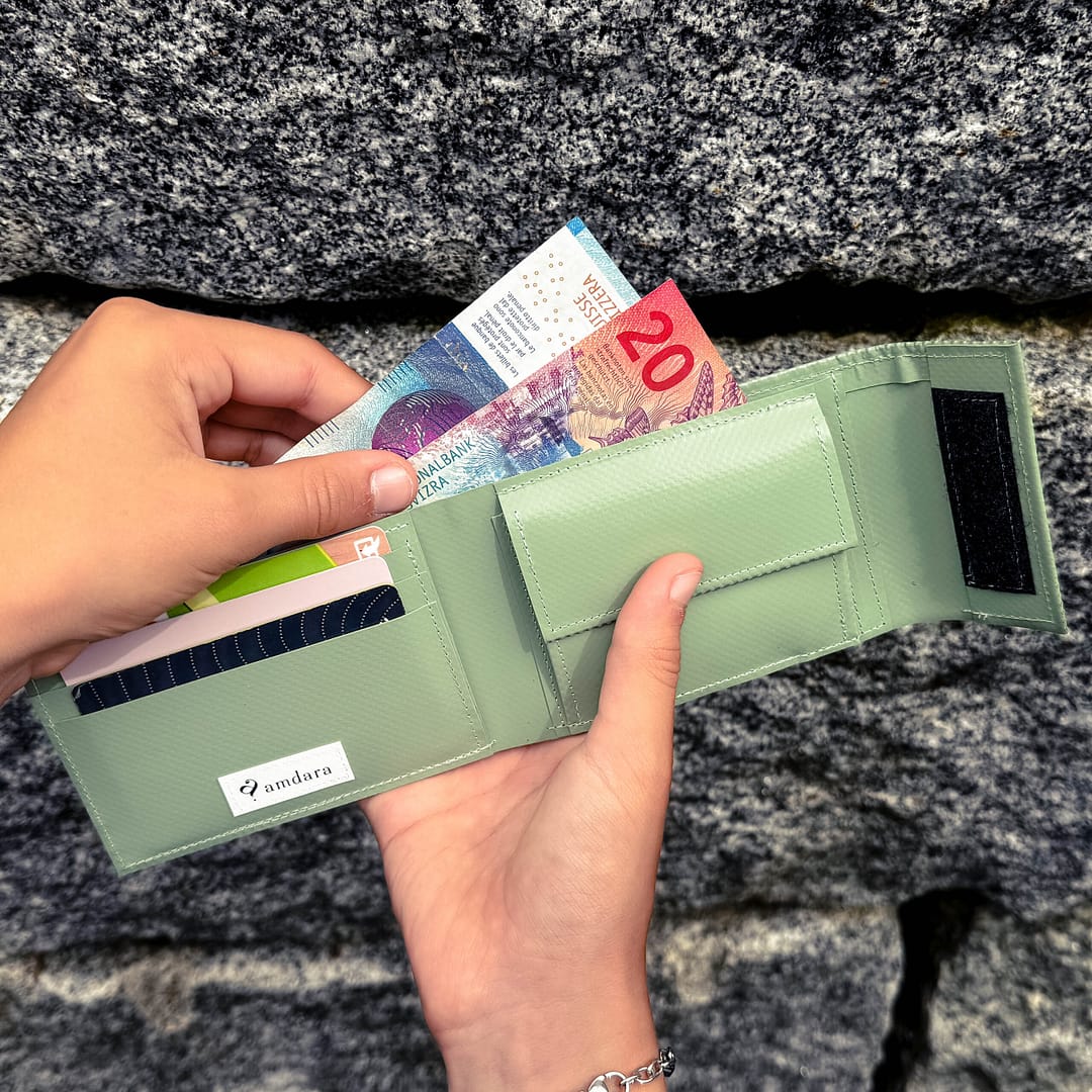 Portmonee aus Blache, kleines Portmonee für Herren, Teenager und Kinder