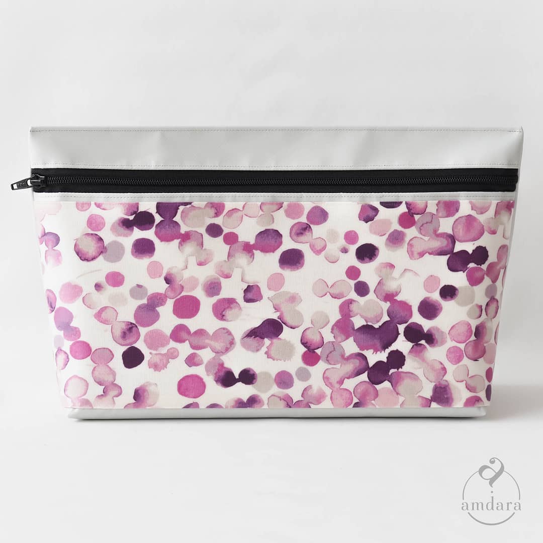 extra grosses Necessaire, Kulturbeutel XL, Kosmetiktasche gross, auswaschbar, aus Blache