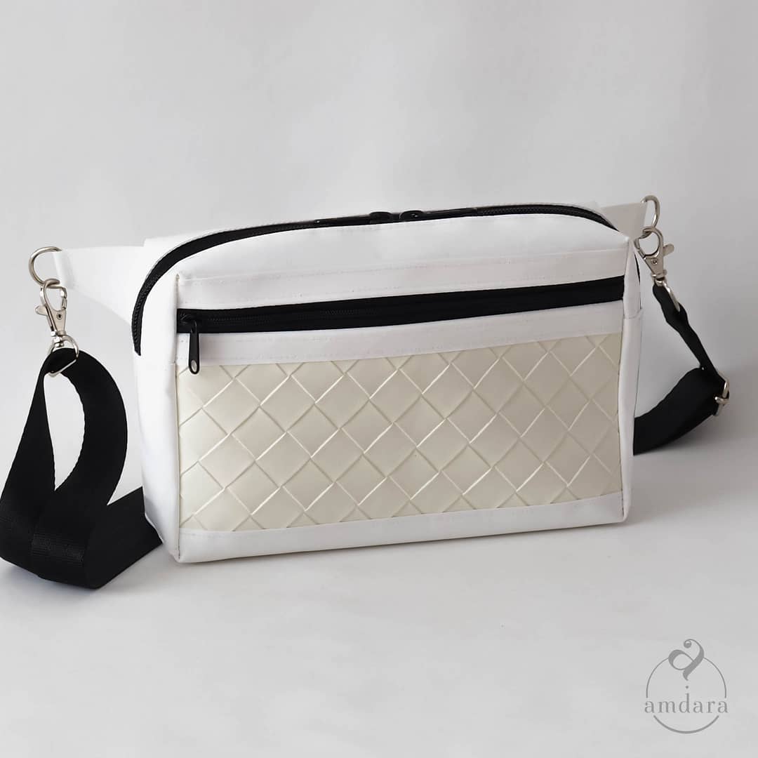 Grosse Bauchtasche, Crossbodytasche aus Blache