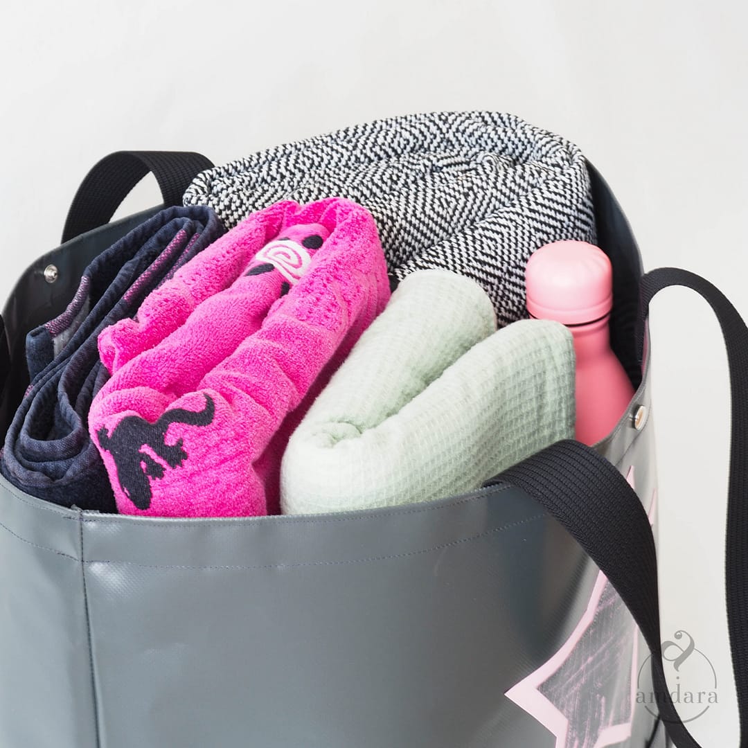 Shopper Tasche Maxi, XL Tasche, grosse Badetasche, Einkaufstasche aus Blache