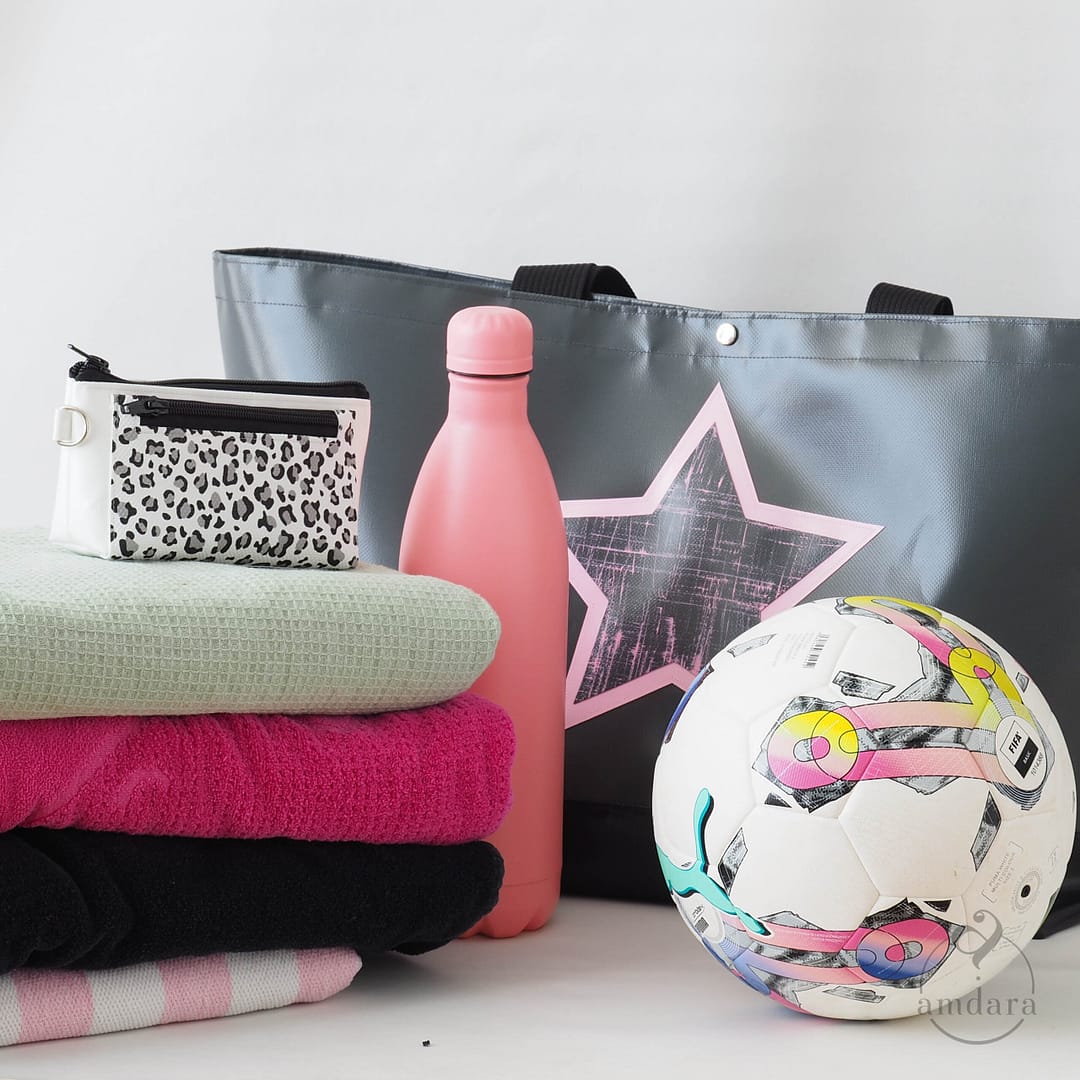 Shopper Tasche Maxi, XL Tasche, grosse Badetasche, Einkaufstasche aus Blache