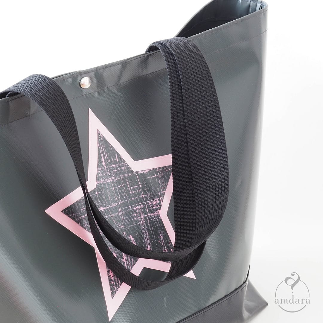 Shopper Tasche Maxi, XL Tasche, grosse Badetasche, Einkaufstasche aus Blache