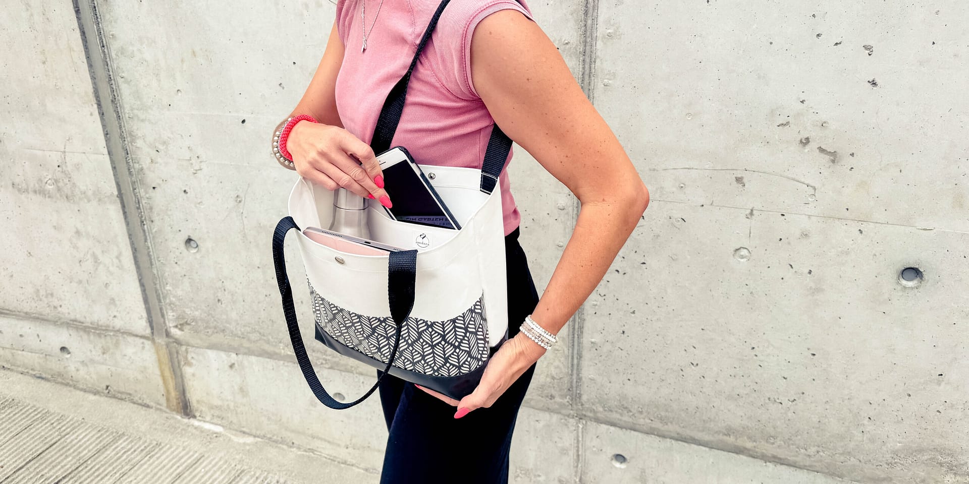 Shopper klein, Handtasche, Einkaufstasche, Lunchtasche aus Blache