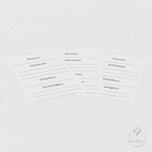 Adresskärtchen 3er-Set