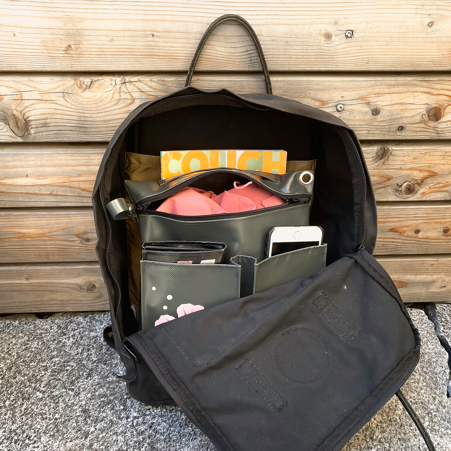 Rucksack Organizer aus Blache amdara